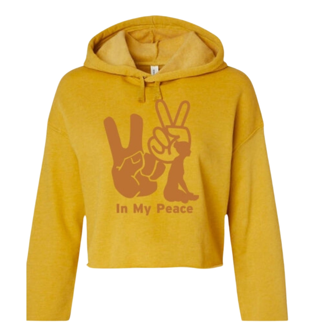 My Peace Crop Fleece Hoodie